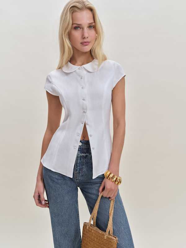 Molly Linen Shirt - White